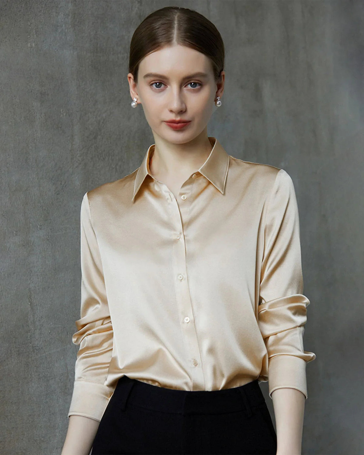 22 Momme Silk Long Sleeve Shirt for Women