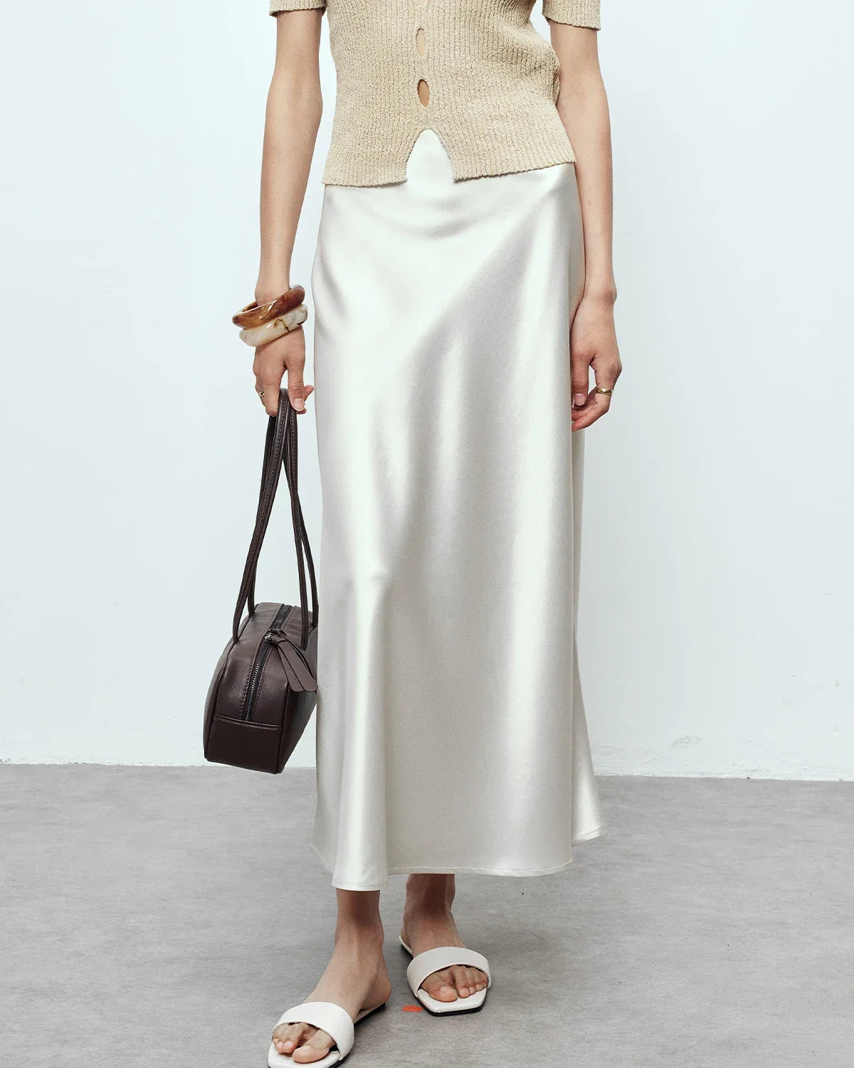 22 Momme Silk Maxi Skirt