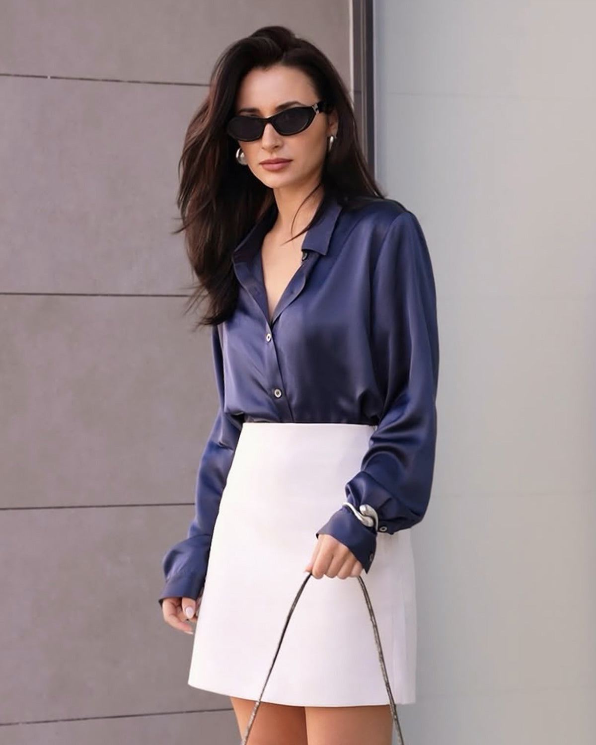 19 Momme Basic Silk Shirt for Women